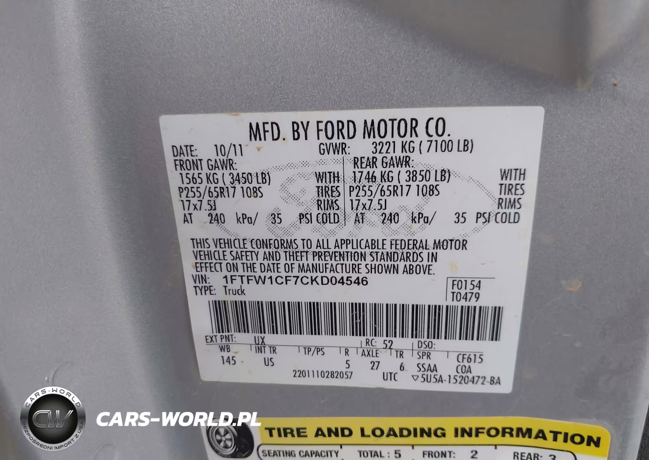 2012 Ford F-150 Xlt VIN:1FTFW1CF7CKD04546 - 9