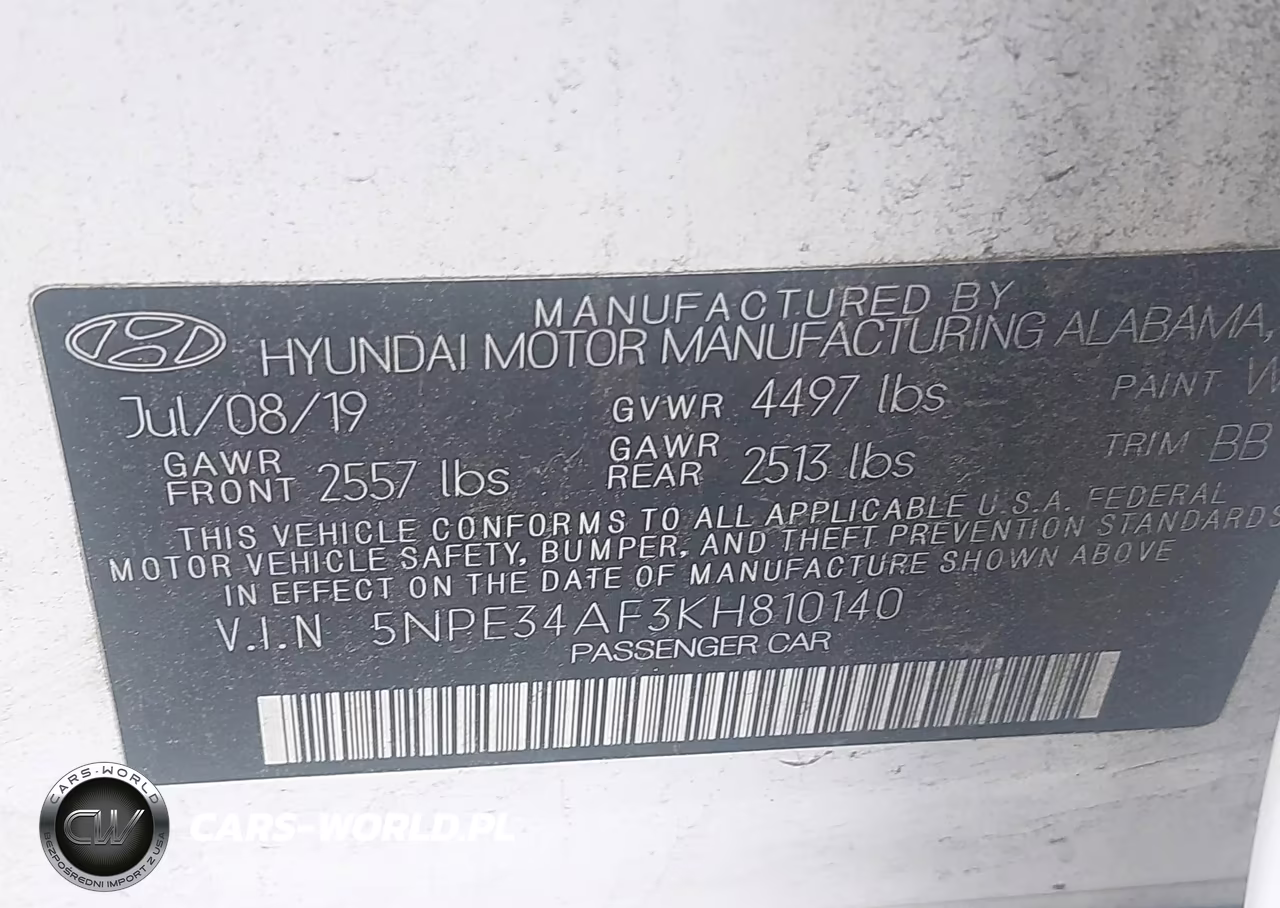 2019 Hyundai Sonata Sel VIN:5NPE34AF3KH810140 - 9