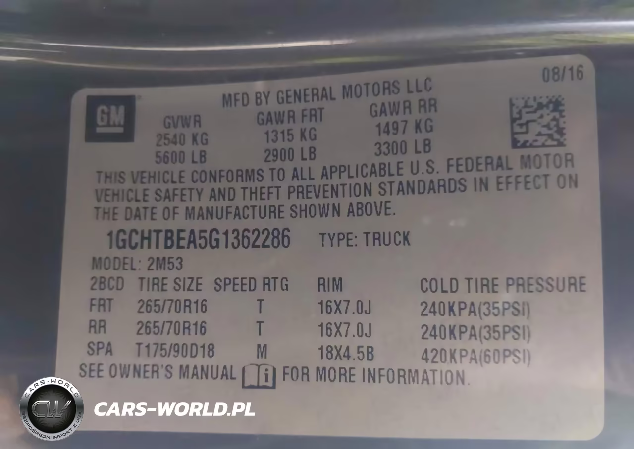 2016 Chevrolet Colorado Wt VIN:1GCHTBEA5G1362286 - 9