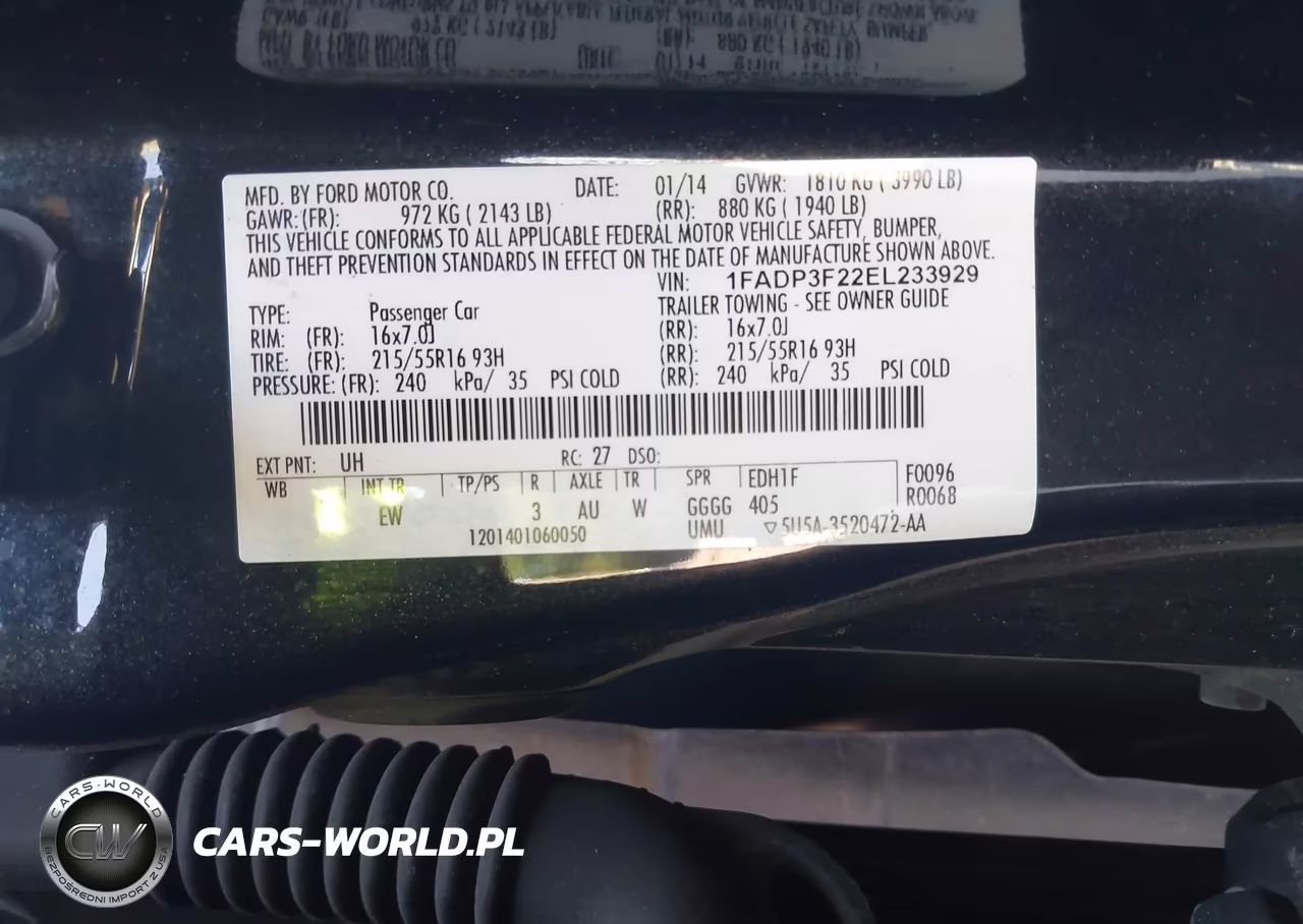 2014 Ford Focus Se VIN:1FADP3F22EL233929 - 9