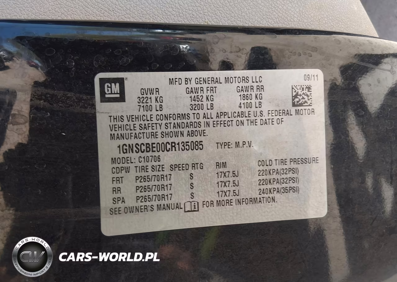 2012 Chevrolet Tahoe Lt VIN:1GNSCBE00CR135085 - 9