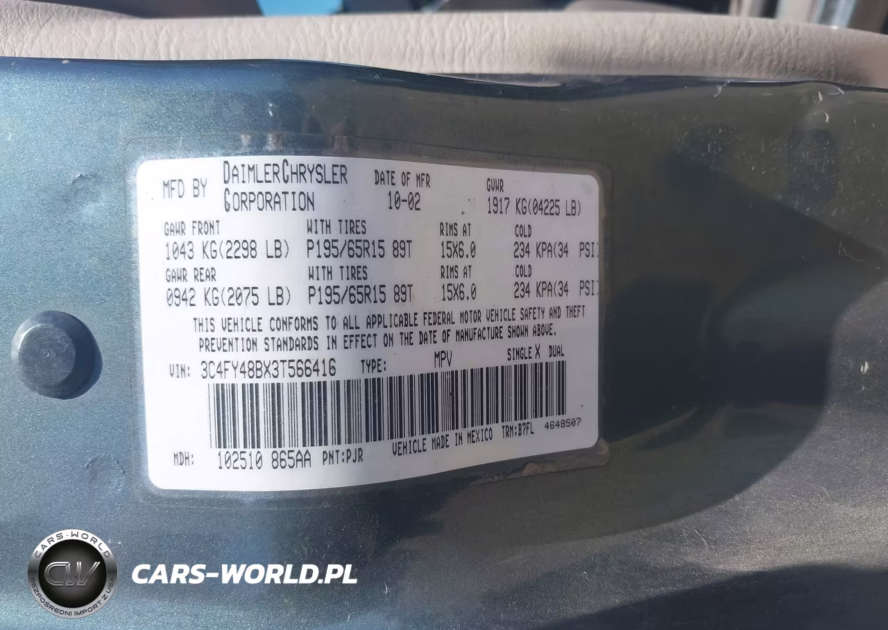 2003 Chrysler Pt Cruiser VIN:3C4FY48BX3T566416 - 9
