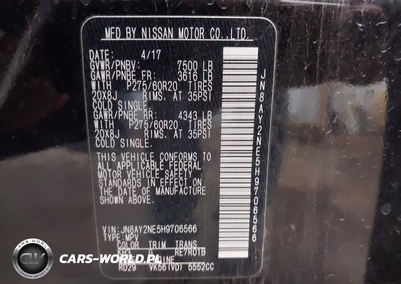 2017 Nissan Armada Platinum VIN:JN8AY2NE5H9706566 - 9