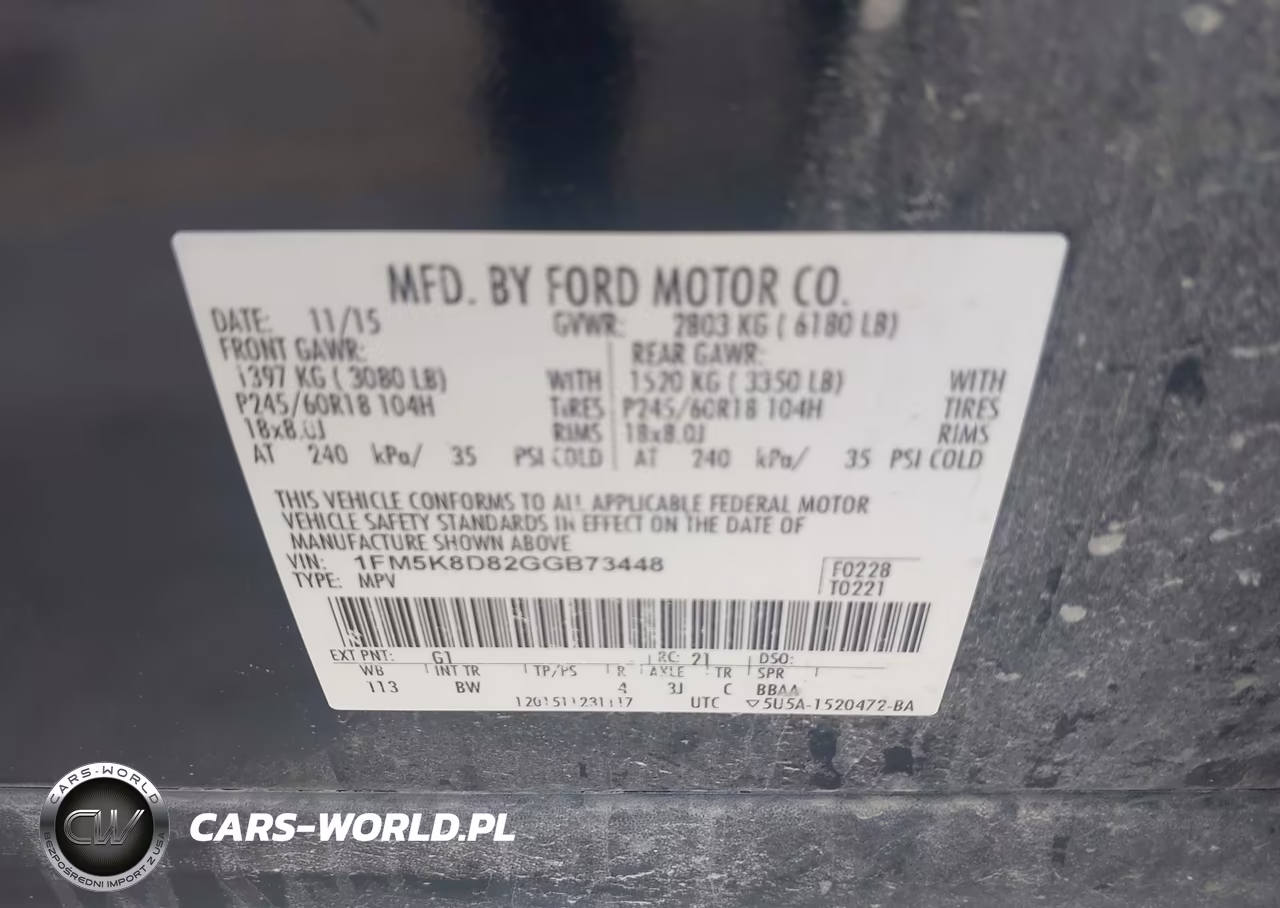 2016 Ford Explorer Xlt VIN:1FM5K8D82GGB73448 - 9