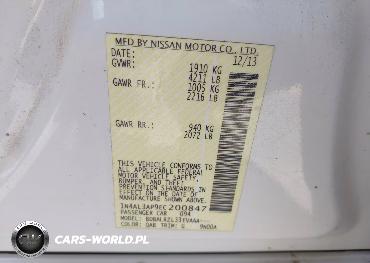 2014 Nissan Altima 2.5 S VIN:1N4AL3AP9EC200847 - 9