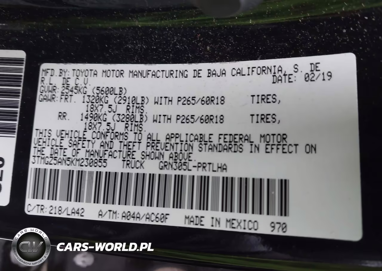 2019 Toyota Tacoma Limited VIN:3TMGZ5AN5KM230855 - 9