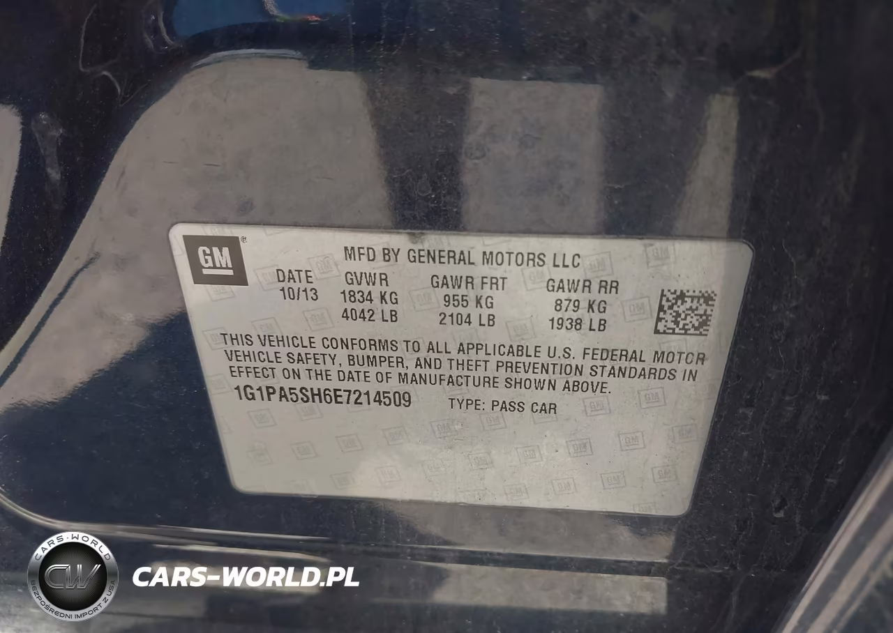 2014 Chevrolet Cruze Ls VIN:1G1PA5SH6E7214509 - 9