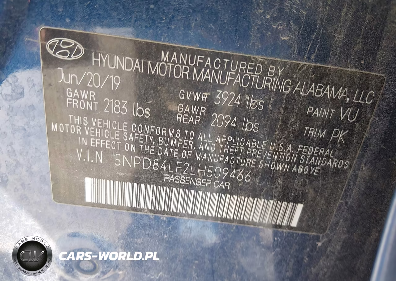 2020 Hyundai Elantra Sel VIN:5NPD84LF2LH509466 - 9