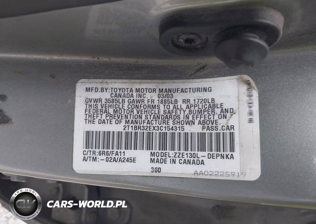 2003 Toyota Corolla Le VIN:2T1BR32EX3C154315 - 9
