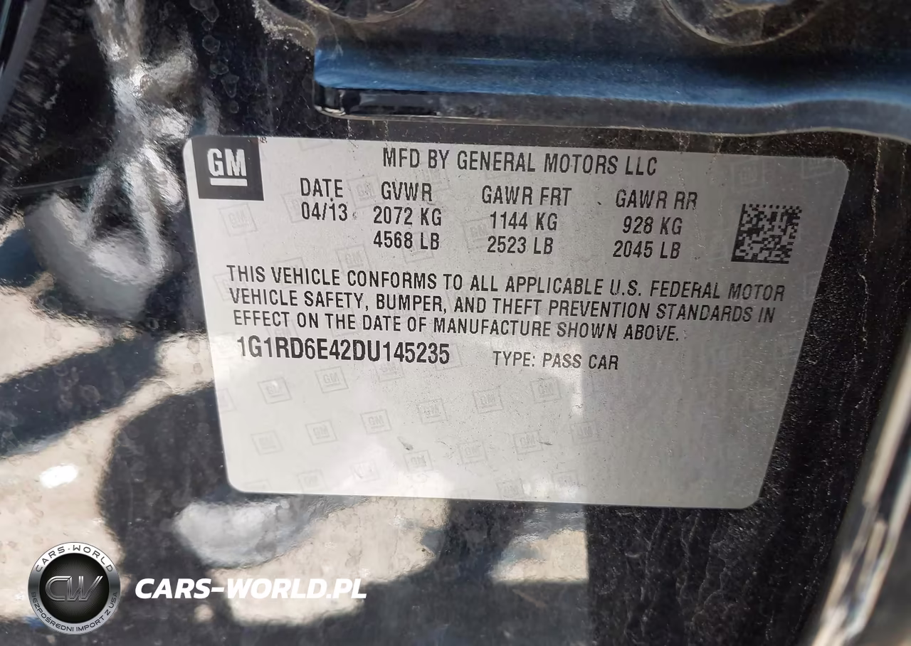 2013 Chevrolet Volt VIN:1G1RD6E42DU145235 - 9
