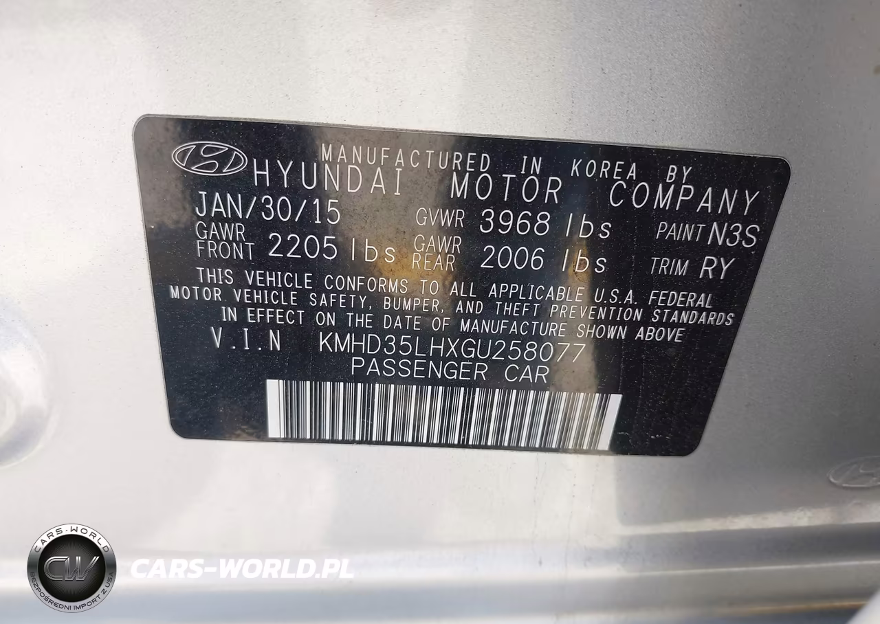 2016 Hyundai Elantra Gt VIN:KMHD35LHXGU258077 - 9