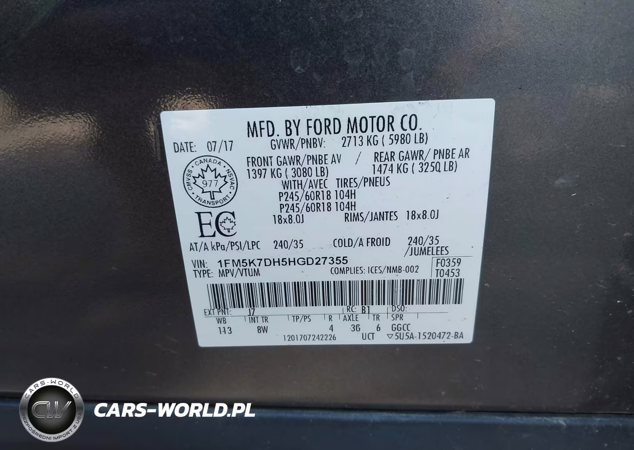 2017 Ford Explorer Xlt VIN:1FM5K7DH5HGD27355 - 9
