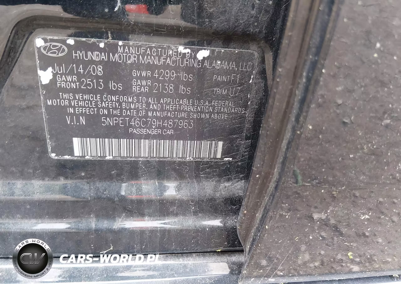 2009 Hyundai Sonata Gls VIN:5NPET46C79H487963 - 9
