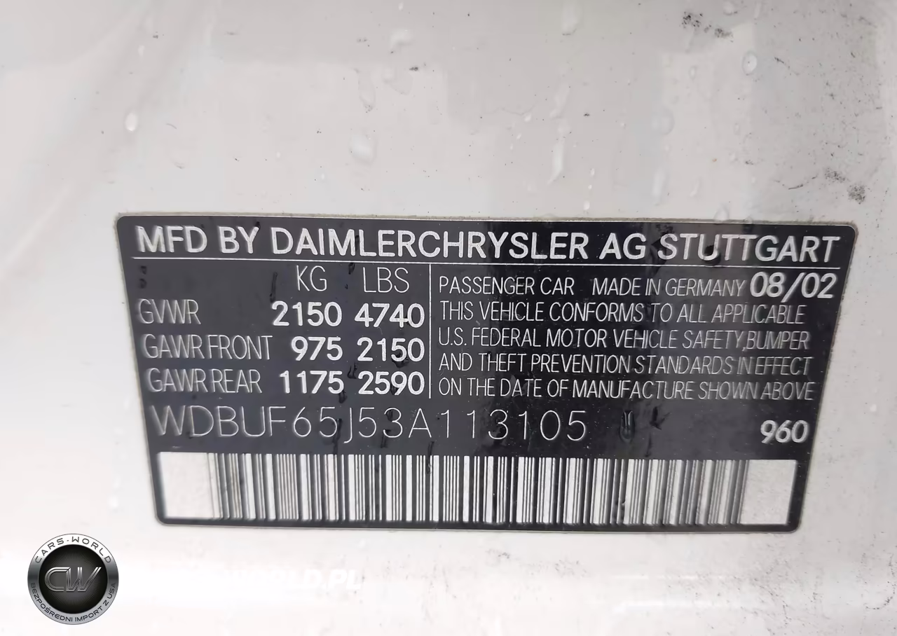 2003 Mercedes-Benz E 320 VIN:WDBUF65J53A113105 - 9