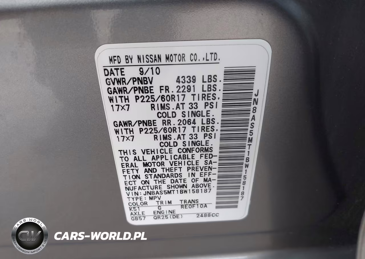 2011 Nissan Rogue Sv VIN:JN8AS5MT1BW158187 - 9
