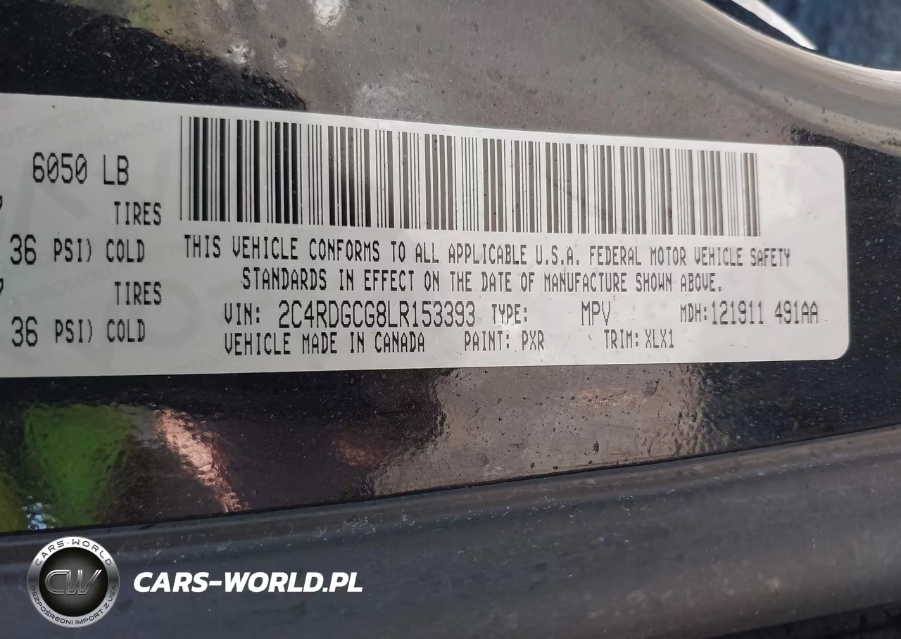2020 Dodge Grand Caravan Sxt VIN:2C4RDGCG8LR153393 - 9