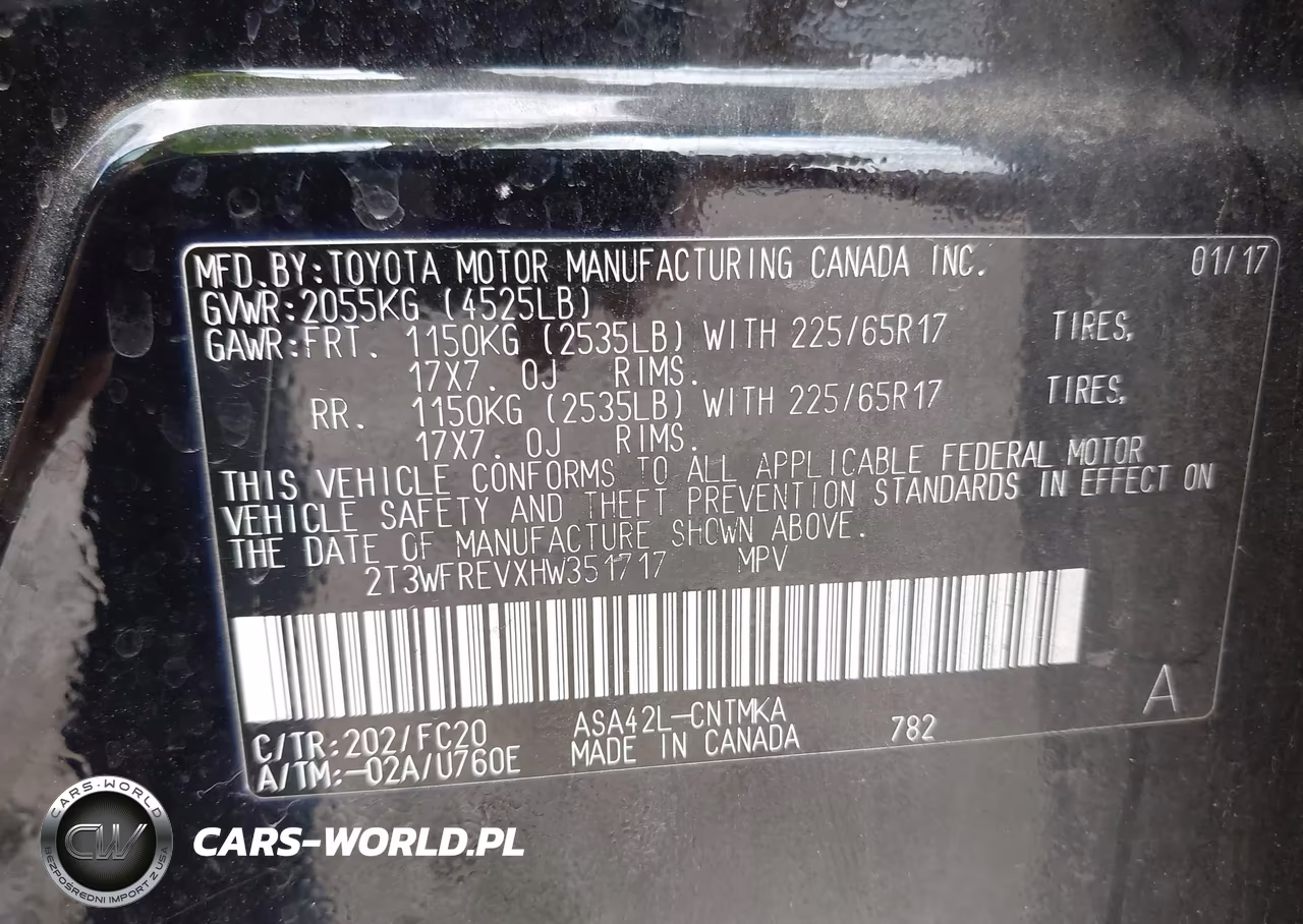 2017 Toyota Rav4 Xle VIN:2T3WFREVXHW351717 - 9