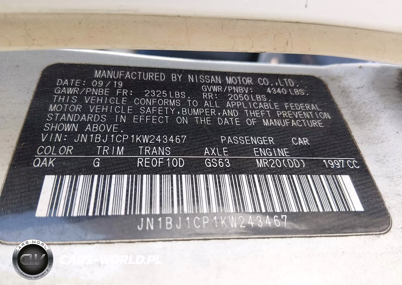 2019 Nissan Rogue Sport S VIN:JN1BJ1CP1KW243467 - 9