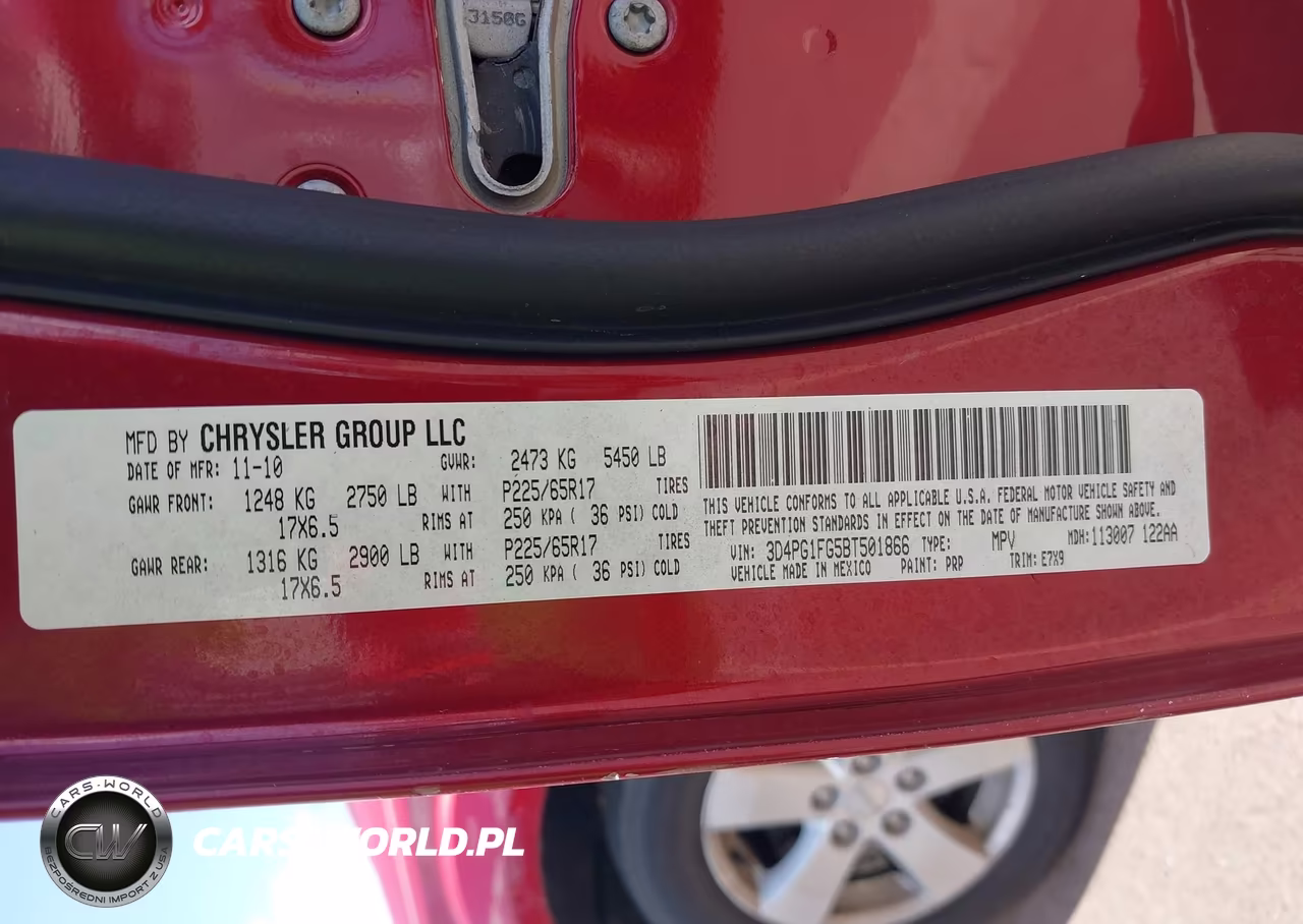 2011 Dodge Journey Mainstreet VIN:3D4PG1FG5BT501866 - 9