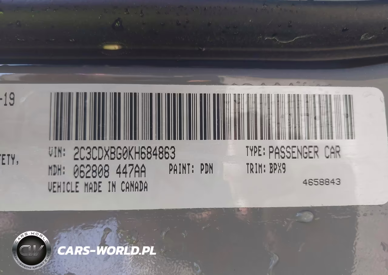2019 Dodge Charger Sxt Rwd VIN:2C3CDXBG0KH684863 - 9