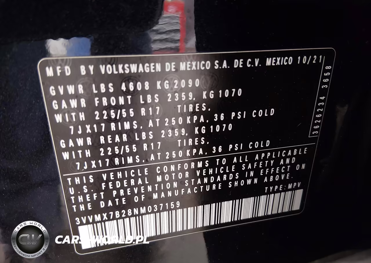 2022 Volkswagen Taos 1.5T S VIN:3VVMX7B28NM037159 - 9