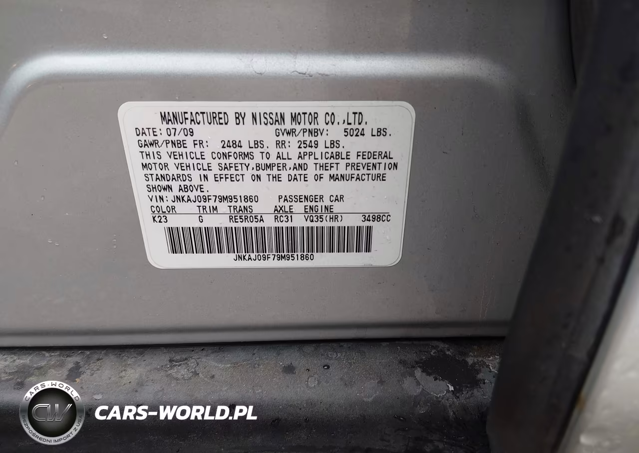 2009 Infiniti Ex35 Journey VIN:JNKAJ09F79M951860 - 9