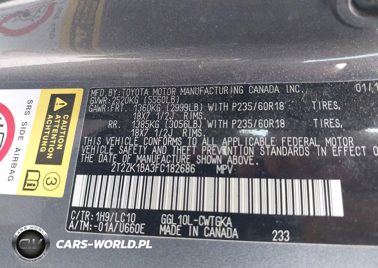 2015 Lexus Rx 350 VIN:2T2ZK1BA3FC182686 - 9