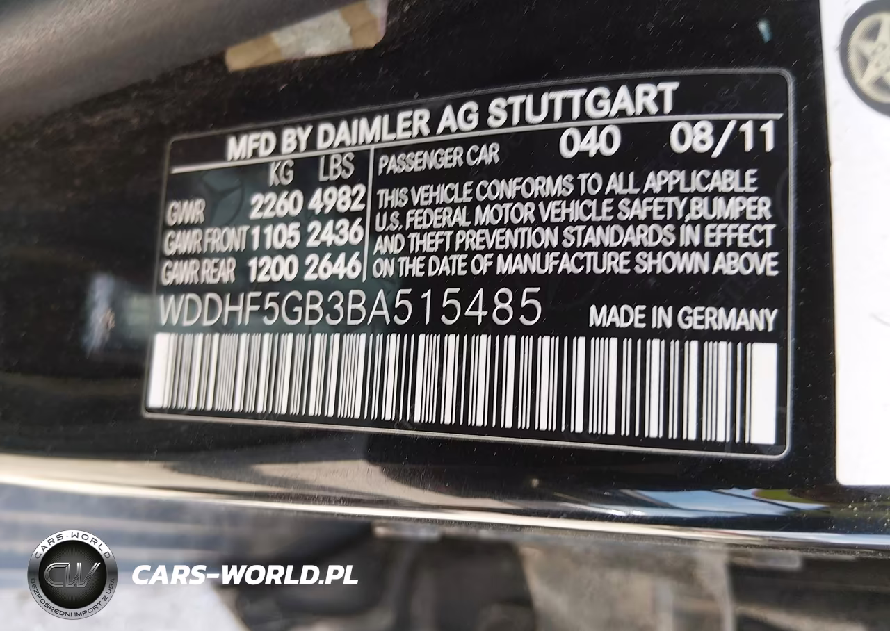 2011 Mercedes-Benz E 350 VIN:WDDHF5GB3BA515485 - 9