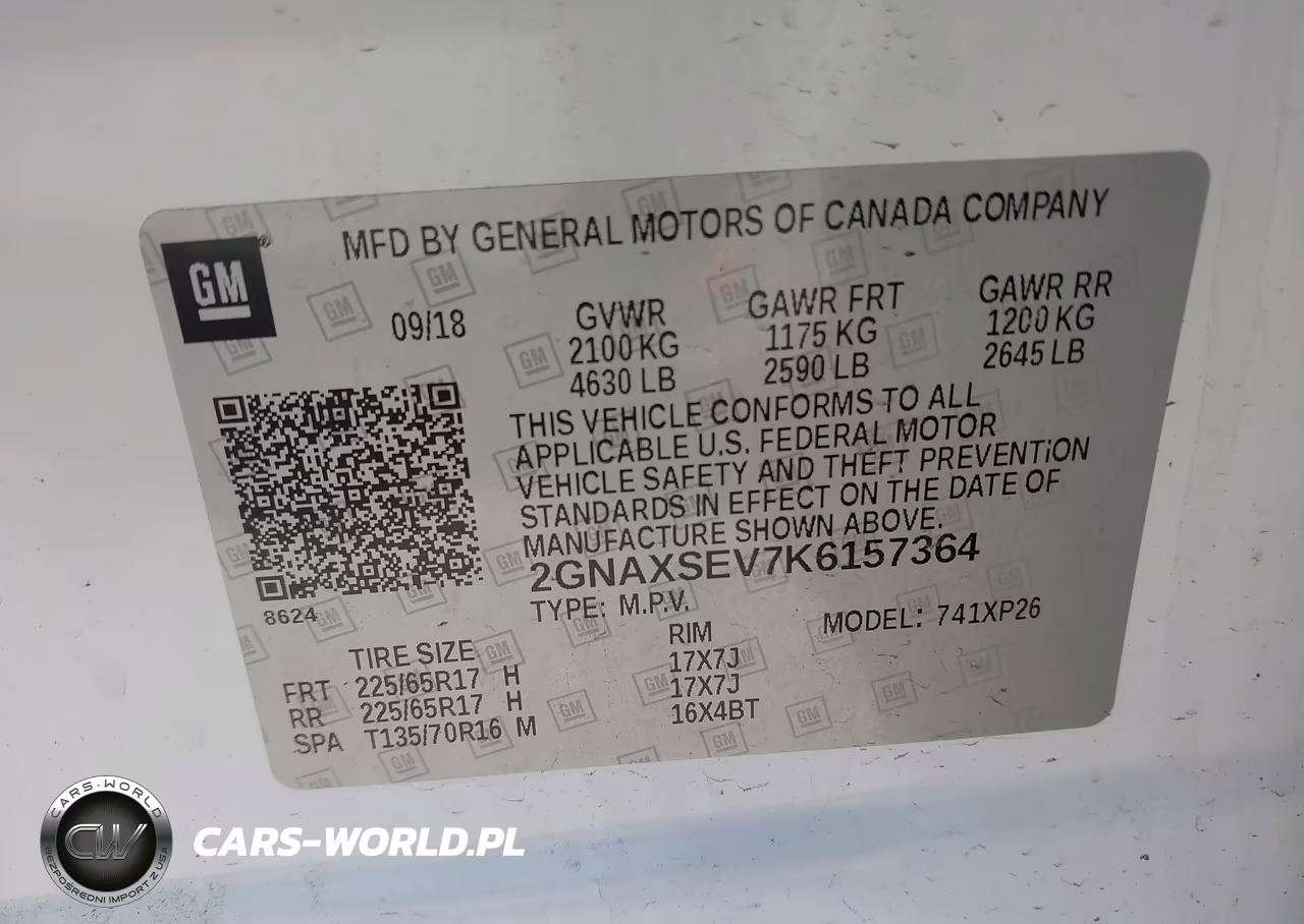 2019 Chevrolet Equinox Ls VIN:2GNAXSEV7K6157364 - 9