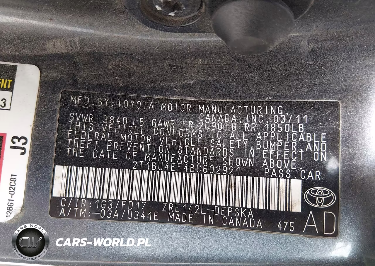 2011 Toyota Corolla S VIN:2T1BU4EE4BC602921 - 9