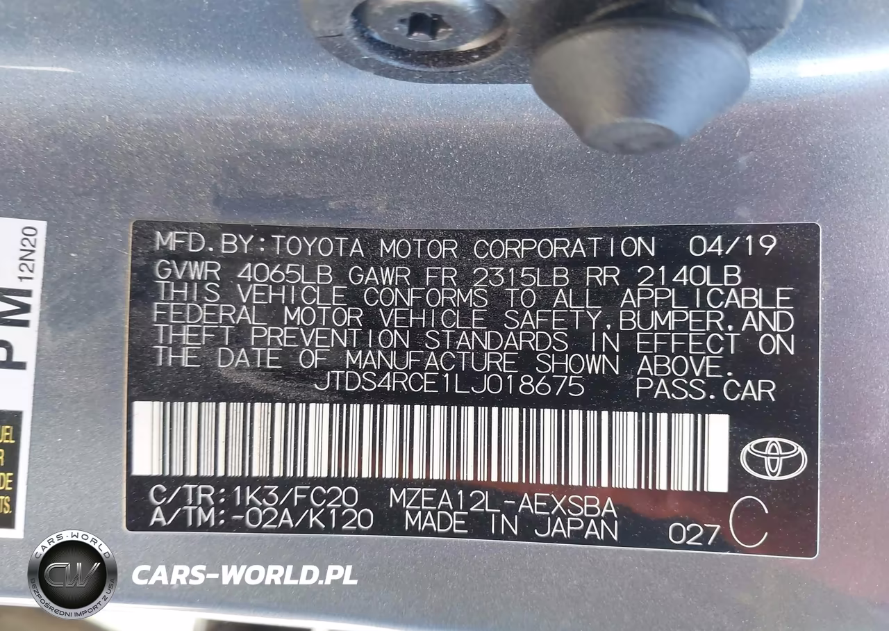 2020 Toyota Corolla Se VIN:JTDS4RCE1LJ018675 - 9