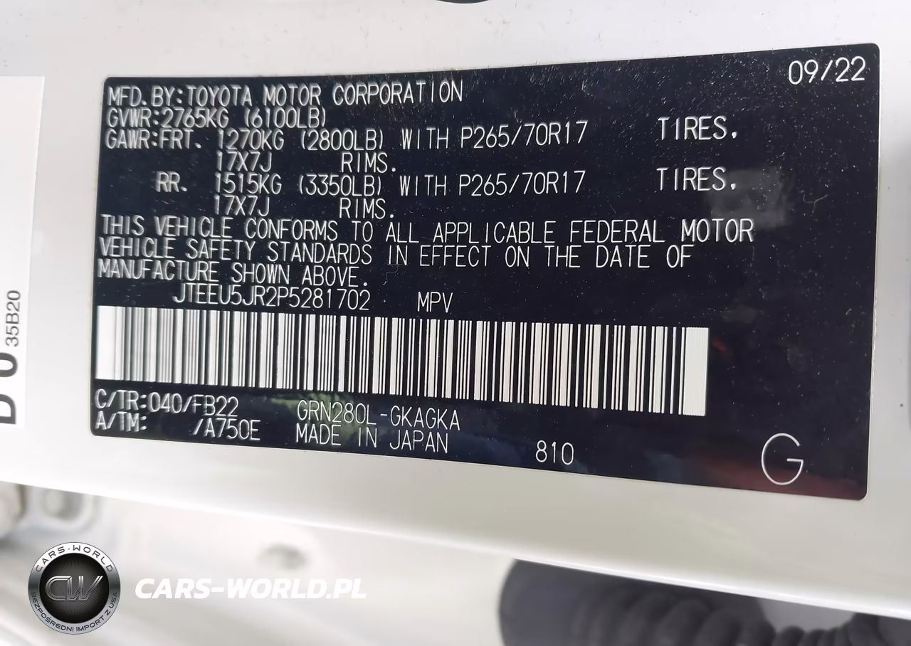 2023 Toyota 4Runner Sr5 VIN:JTEEU5JR2P5281702 - 9