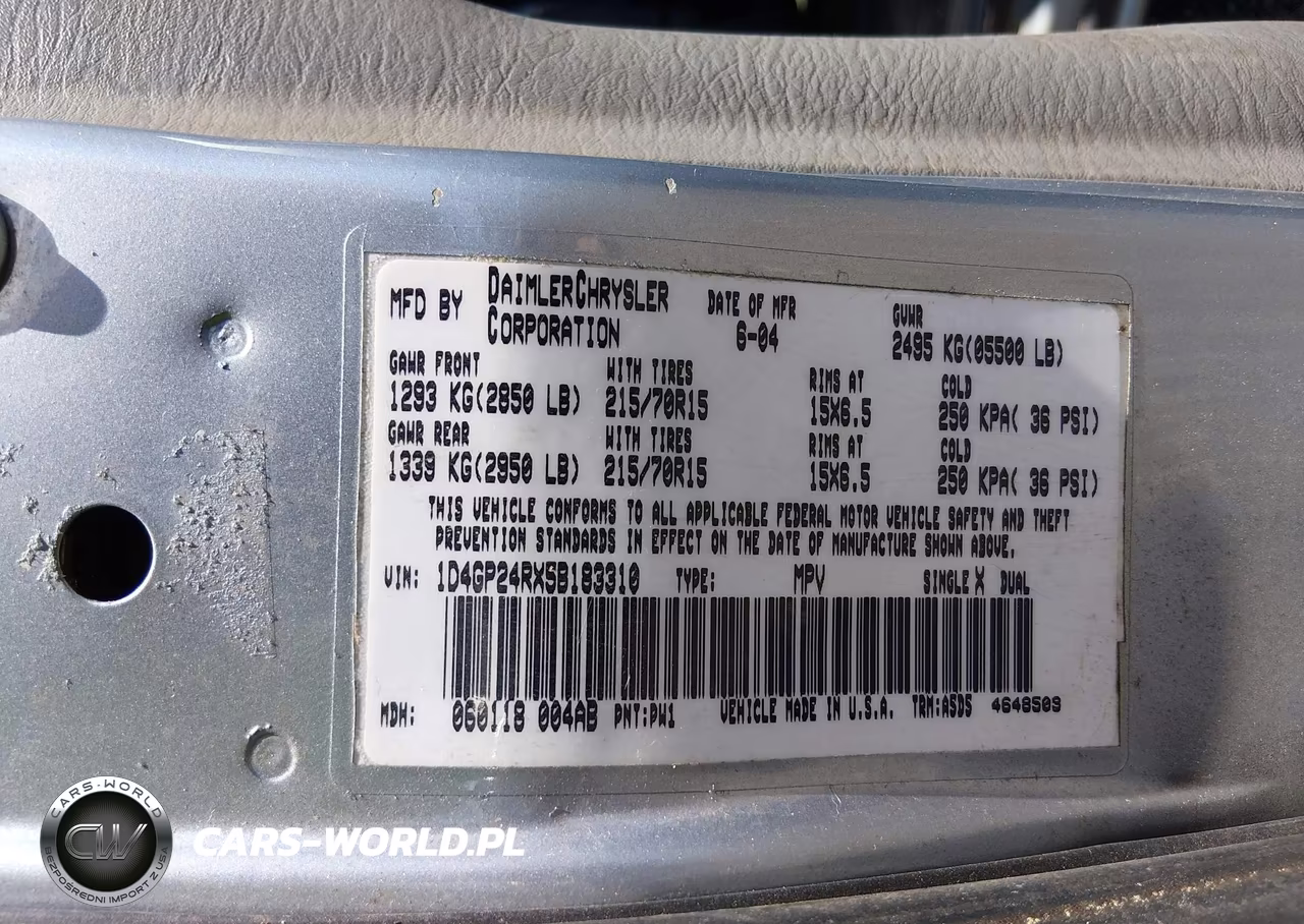 2005 Dodge Grand Caravan Sxt VIN:2D4GP44L55R220207 - 9