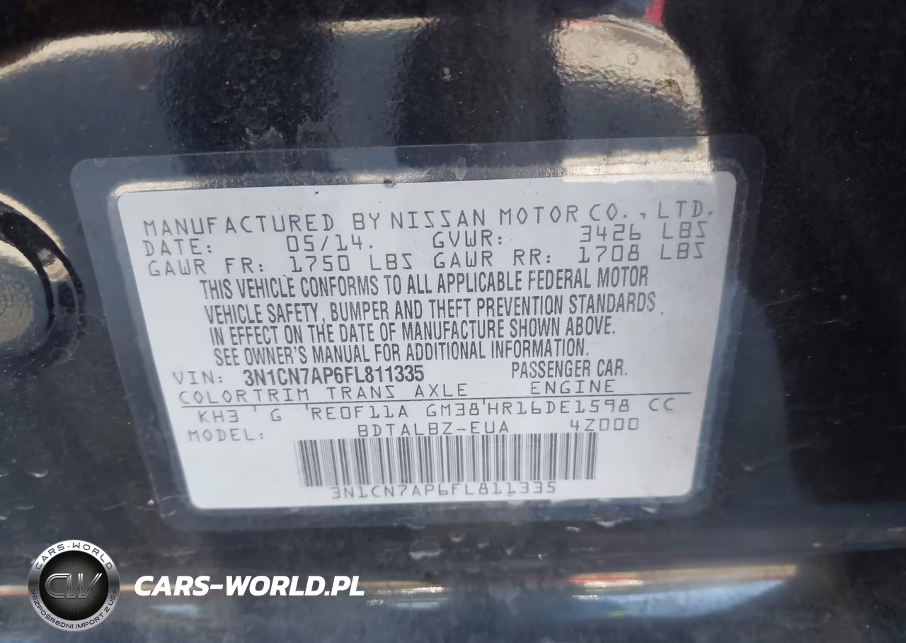 2015 Nissan Versa 1.6 Sv VIN:3N1CN7AP6FL811335 - 9