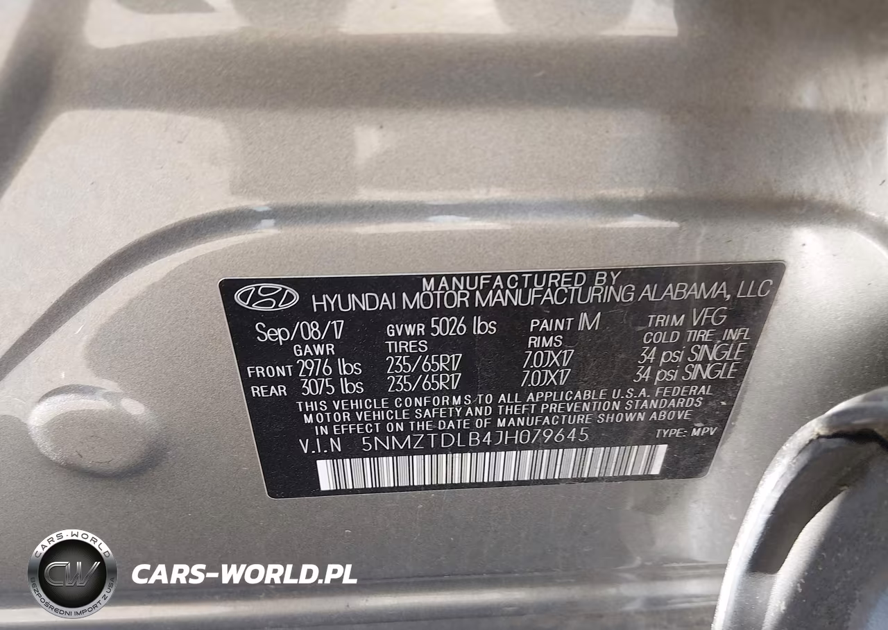 2018 Hyundai Santa Fe Sport 2.4L VIN:5NMZTDLB4JH079645 - 9