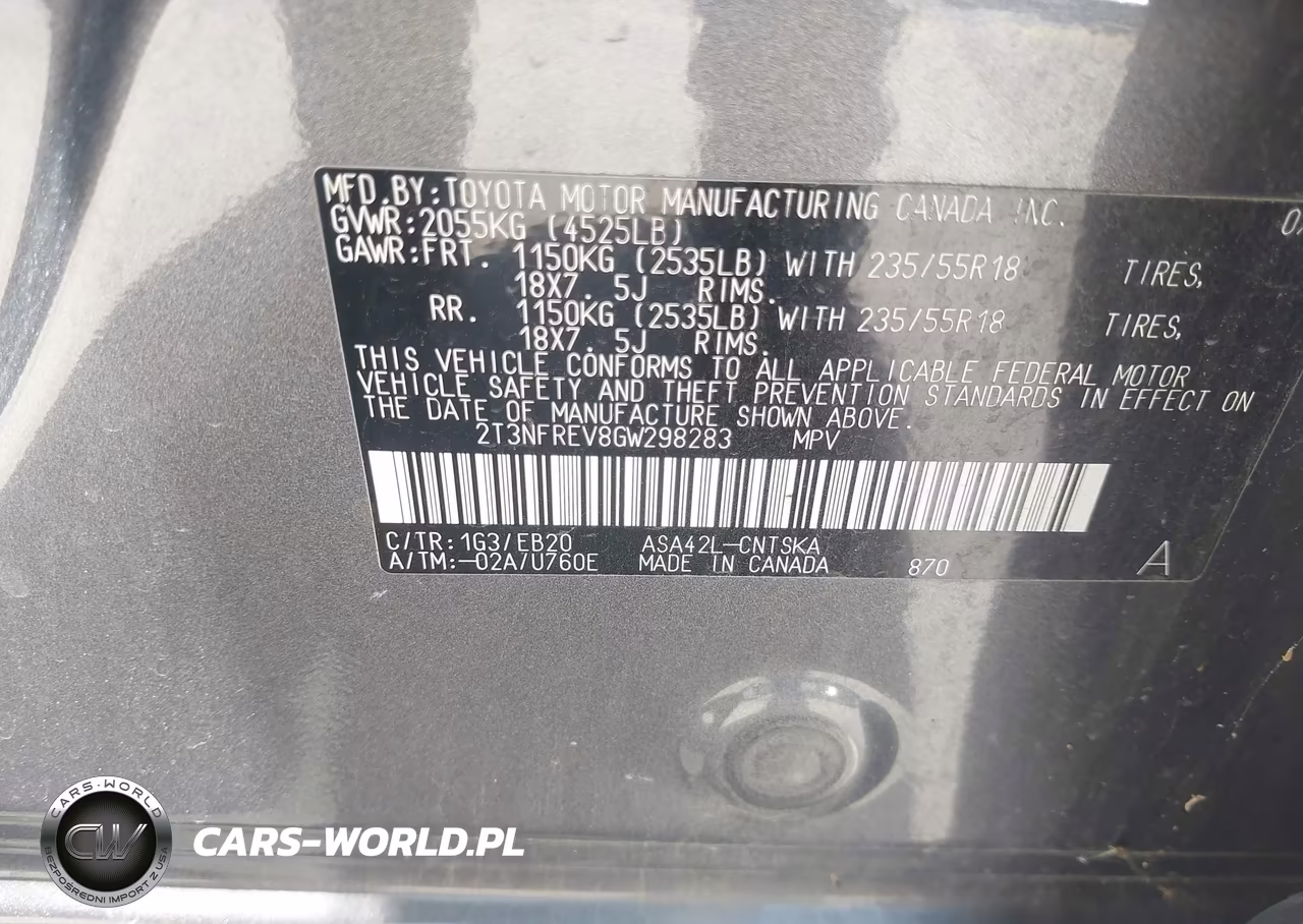2016 Toyota Rav4 Se VIN:2T3NFREV8GW298283 - 9