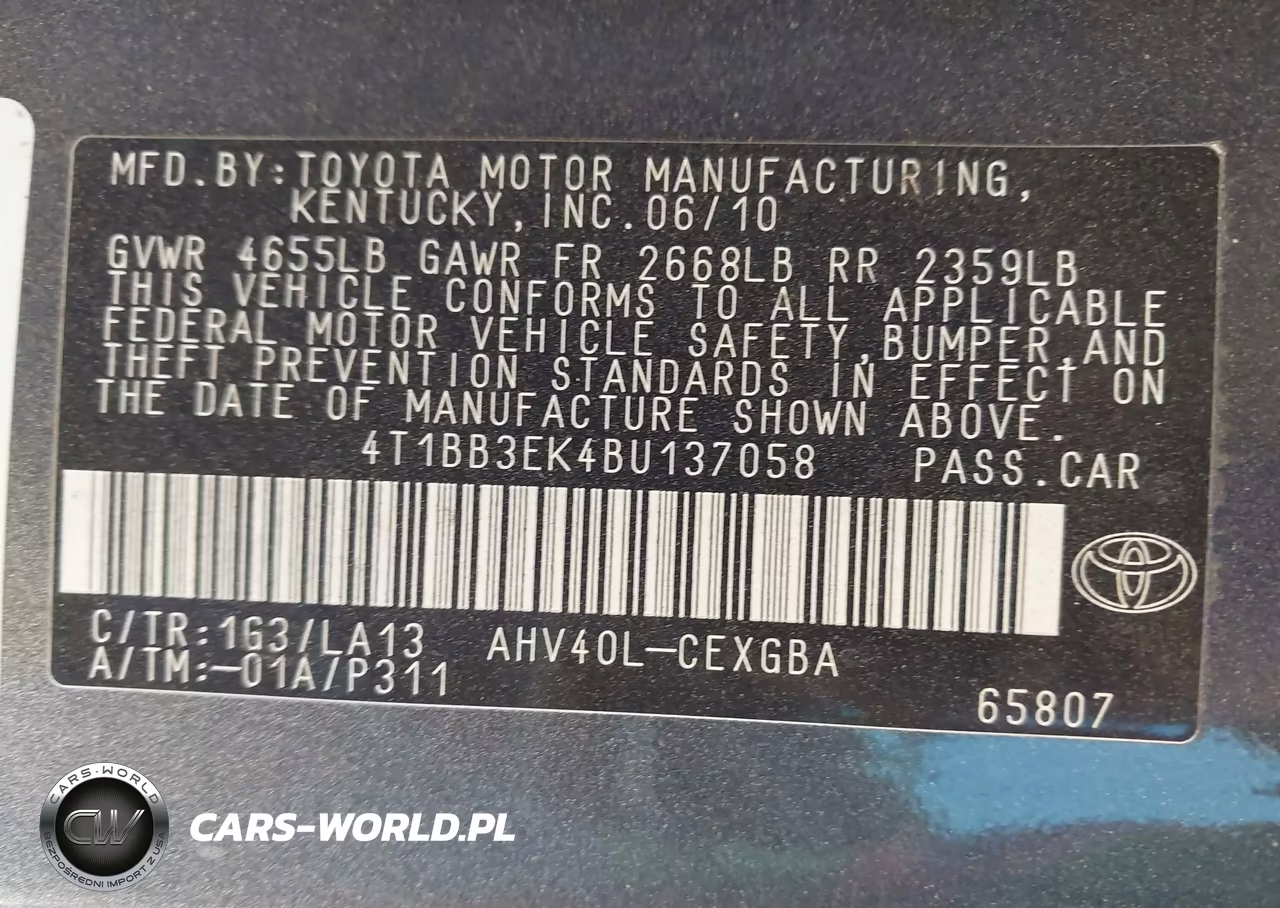 2011 Toyota Camry Hybrid VIN:4T1BB3EK4BU137058 - 9