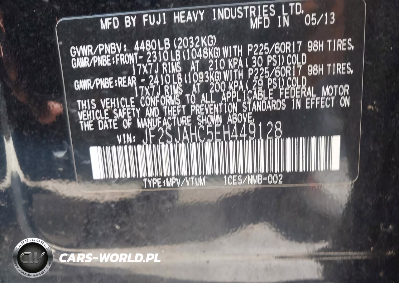 2014 Subaru Forester 2.5I Limited VIN:JF2SJAHC5EH449128 - 9