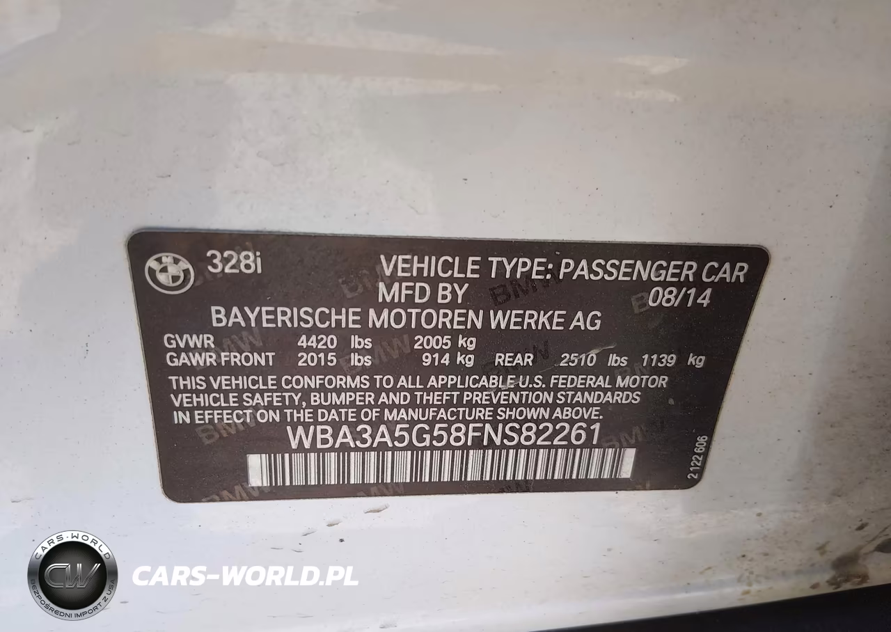 2015 BMW 328I VIN:WBA3A5G58FNS82261 - 9