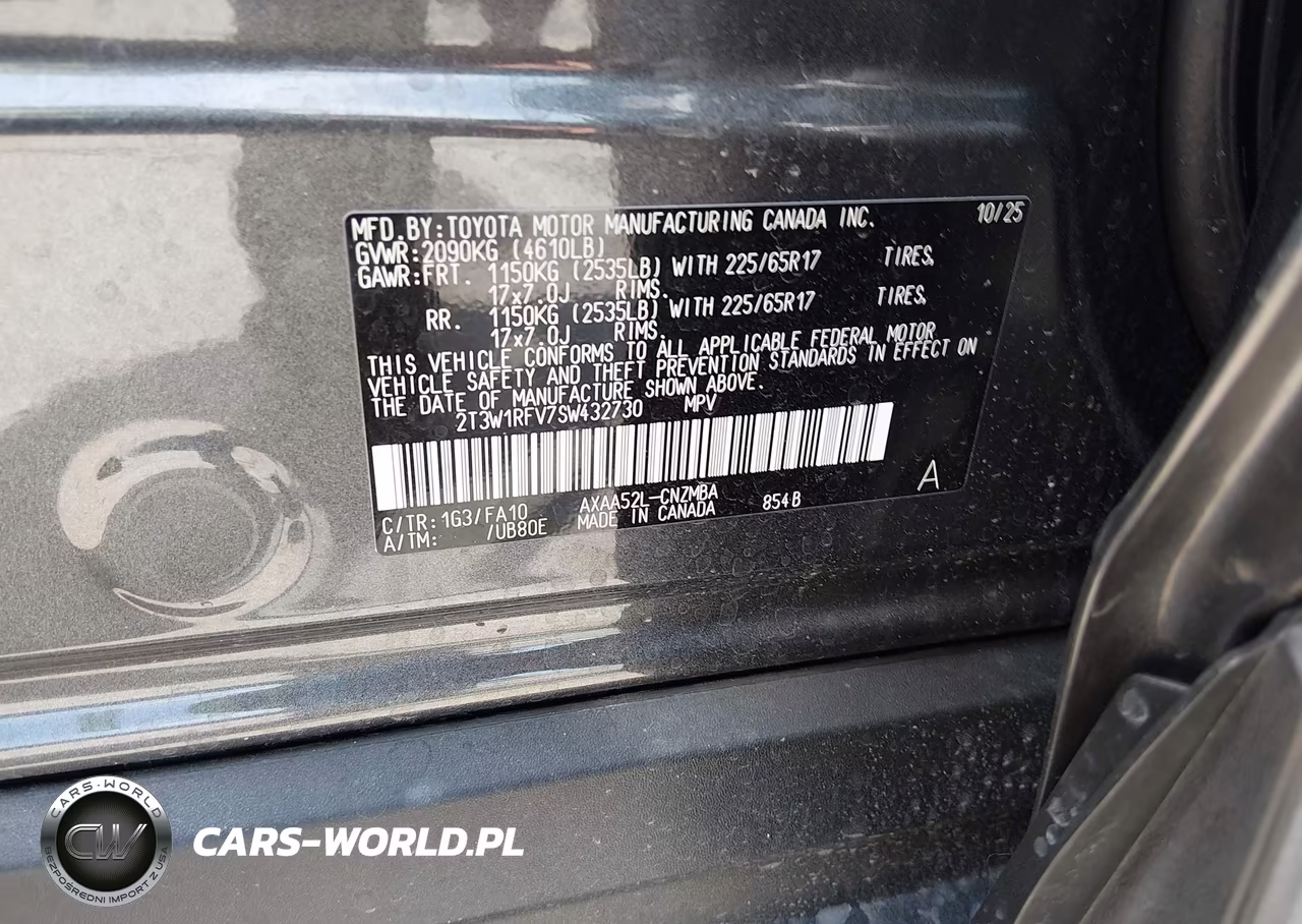 2025 Toyota Rav4 Xle VIN:2T3W1RFV7SW432730 - 9