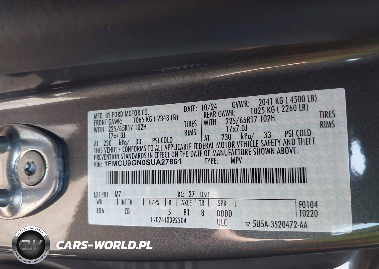 2025 Ford Escape Active VIN:1FMCU9GN0SUA27861 - 9