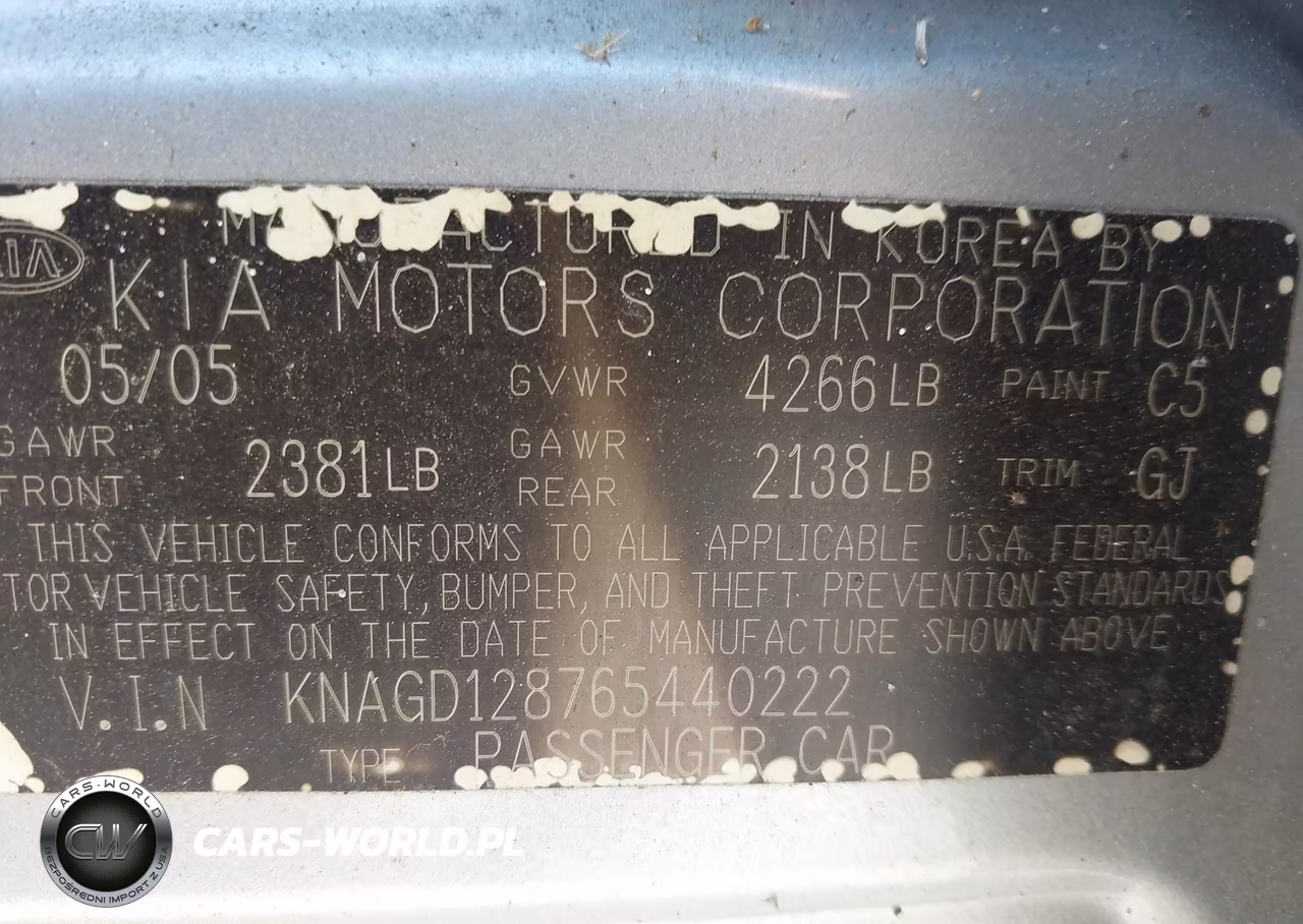 2006 Kia Optima VIN:KNAGD128765440222 - 9