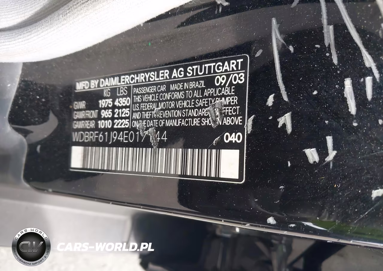 2004 Mercedes-Benz C 240 VIN:WDBRF61J94E017144 - 9