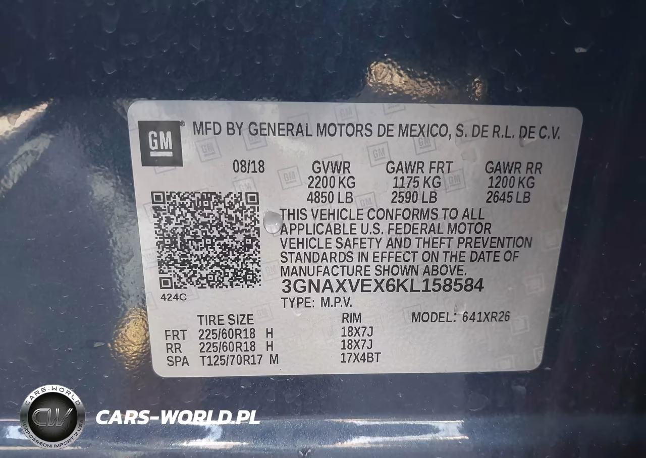 2019 Chevrolet Equinox Lt VIN:3GNAXVEX6KL158584 - 9