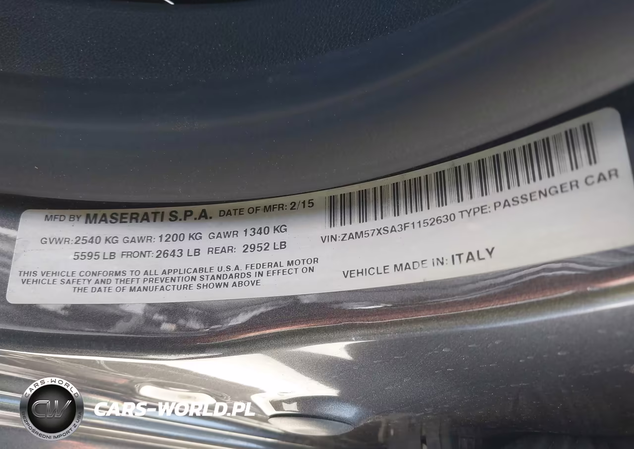 2015 Maserati Ghibli VIN:ZAM57XSA3F1152630 - 9