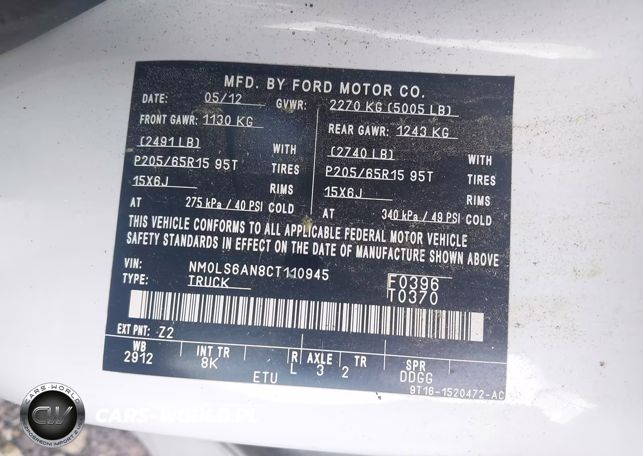 2012 Ford Transit Connect Xl VIN:NM0LS6AN8CT110945 - 9