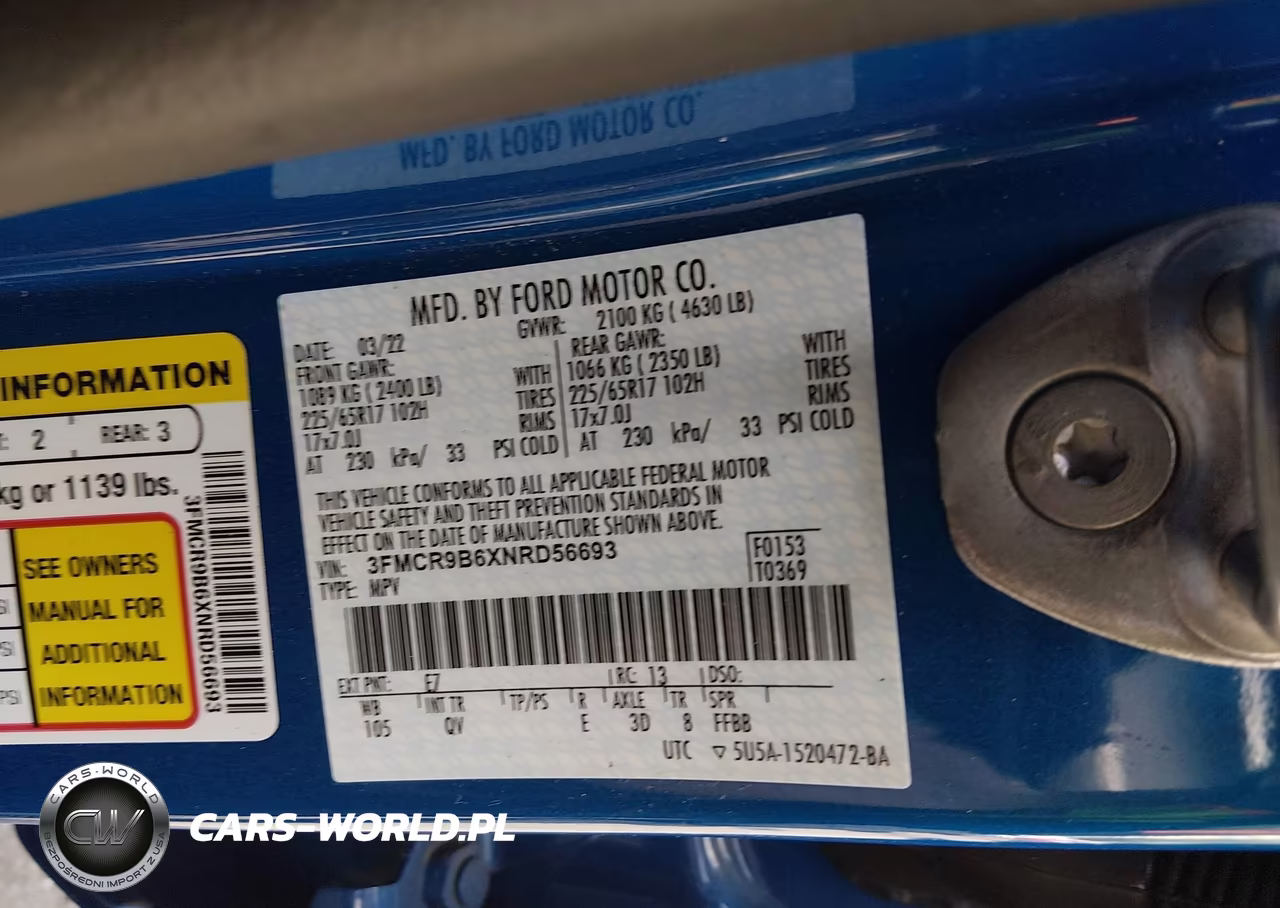 2022 Ford Bronco Sport Big Bend VIN:3FMCR9B6XNRD56693 - 9