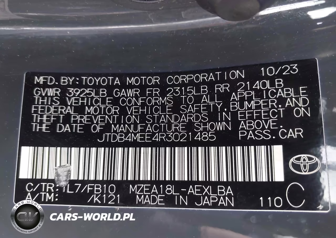 2024 Toyota Corolla Le VIN:JTDB4MEE4R3021485 - 9