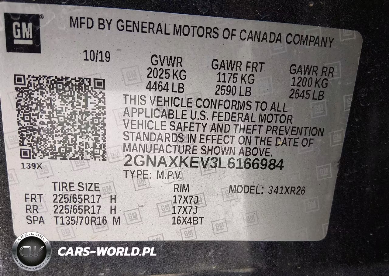 2020 Chevrolet Equinox Fwd Lt 1.5L Turbo VIN:2GNAXKEV3L6166984 - 9