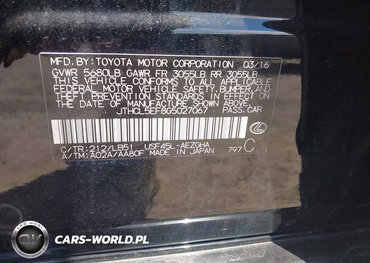 2016 Lexus Ls 460 VIN:JTHCL5EF8G5027067 - 9